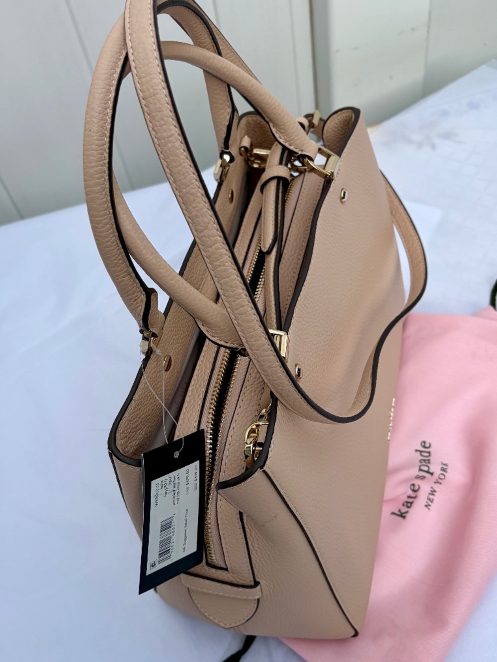 kate spade new york Leila Pebbled Leather, Medium, Triple Compartment Satchel